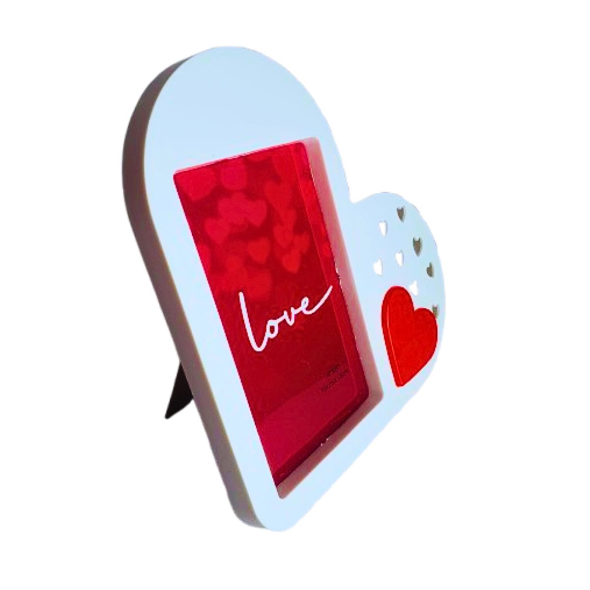 Porta Retrato Coração Love Decoração Amor Branco Porta Retrato Coração Love Decoração Amor Branco